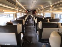 Intérieur d’une voiture première classe d’un TGV Lyria Zurich ⇄ Paris
