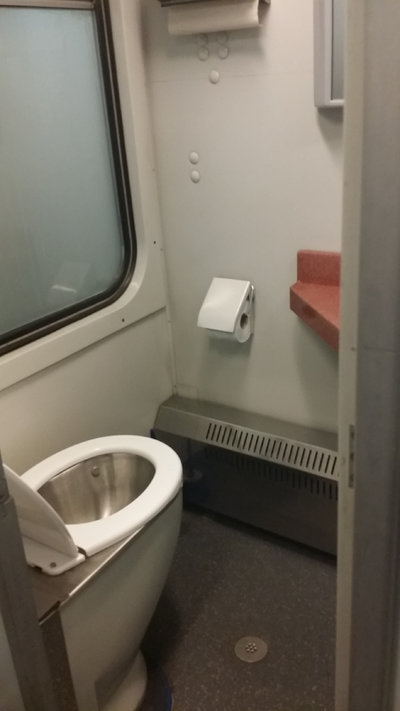 Toilettes du train Wrocław ➔ Lviv