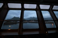 Vue du salon panoramique à bord de l’express côtier Hurtigruten (navire MS Richard With)