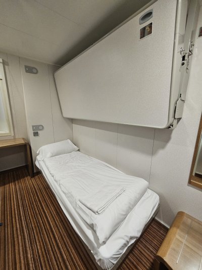 Couchette dans une cabine deux personnes du ferry Cotentin