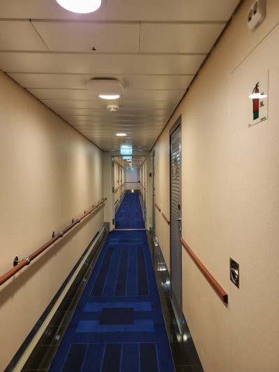 Couloirs du ferry Stavangerfjord entre Hirsthals (Danemark) et Bergen (Norvège)