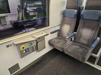 Sièges duo en seconde classe à bord du train Zurich Milan avec place pour personne à mobilité réduite