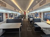 Voiture restaurant du train Zurich Milan